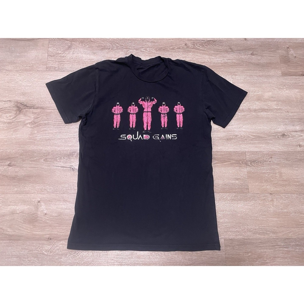 BSL Squad Gains Black Graphic Fitness Men's Sz M Gym Muscle Short Sleeve T-Shirt